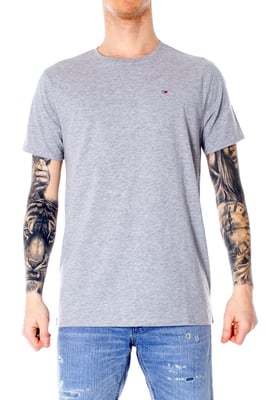 Tommy Jeans Tee SS Flag Slim Fit Skjorta Grå