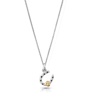 Orphelia 'Aurora' Women's 925 Sterling Silver Chain with Pendant - Silver/Gold ZH-7525
