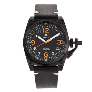 Shield Pascal lederen band heren duikhorloge