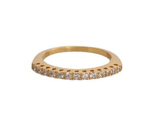 Nialaya Gouden Authentieke Dames Helder CZ Gouden 925 Zilveren Ring