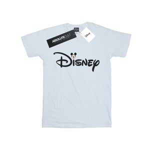 Disney Dames/Dames Mickey Mouse Logo Head Cotton boyfriend T-shirt (Wit)