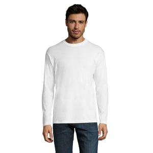 SOLS Heren Monarch T-shirt met lange mouwen (Wit)