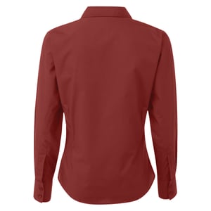 Premier Dames/Dames Popeline Blouse met Lange Mouwen (Bourgondië)