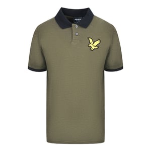 Lyle & Scott Olive Green Block Marl Polo Shirt