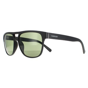 Calvin Klein zonnebril CK20523S 001 MATTE ZWARTE Solid Green G15
