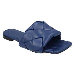 Bottega Veneta Lido Platte Sandalen blauw