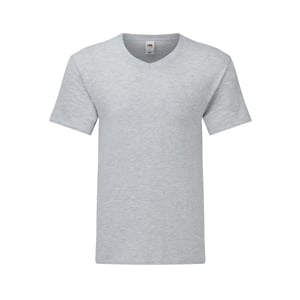 Fruit of the Loom Heren Iconic 150 V Hals T-shirt (Heide Grijs)