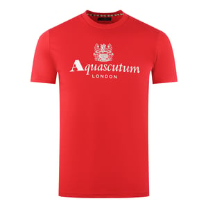 Aquascutum London Aldis Brand Logo Röd T-shirt