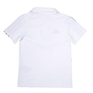 Boy's adidas Junior Tiro 19 Cotton Polo Shirt in White Black
