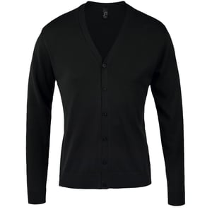 SOLS Mens Golden V Neck Cardigan (Black)