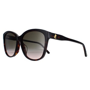 Jimmy Choo Square Dam Dark Havana Brown Gradient Lidie/F/SK