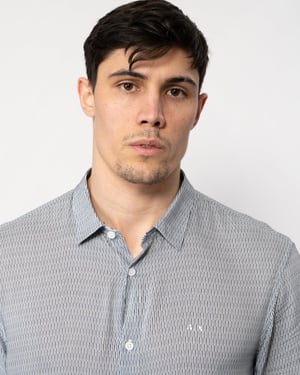 Armani Exchange Mens Long Sleeve Pattern Print Shirt