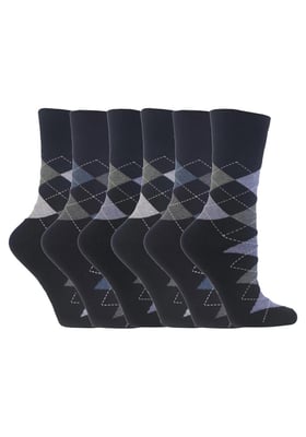 Gentle Grip - 6 Pairs Ladies Gentle Grip Non Elastic Socks - LGG41