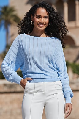 Cornflower Blue Batwing Jumper