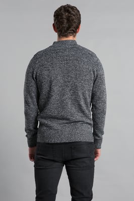 Black Recycled Cotton Blend Zip-Through Cardigan