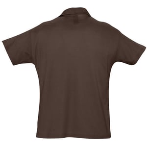 SOLS Mens Summer II Pique Short Sleeve Polo Shirt (Chocolate)