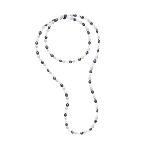 Lang collier OPERA van echte gekweekte zoetwaterparels Barok 8-9 mm
