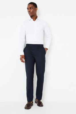 White Slim Fit Long Sleeve Easy Iron Shirt