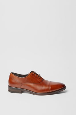 Tan Formal Leather Oxford Toe Cap Shoe
