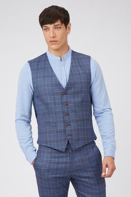 Multi Overcheck Waistcoat