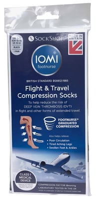IOMI - Ladies 18 mmHg Graduated Compression Flight Socks for DVT