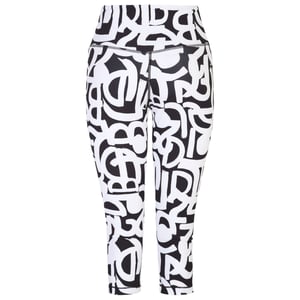 Dare 2B Dames/Dames Influential Graffiti 3/4 Legging (Zwart/Wit)