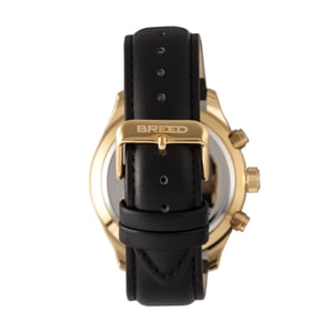 Breed Maverick chronograaf horloge met leren band en datum