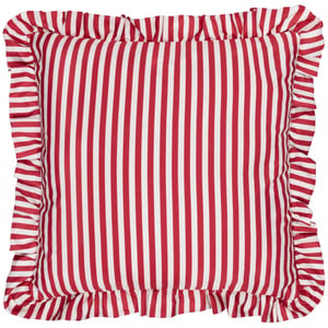 Wylder Nature Millie Ruffle Striped Outdoor Filled Cushion