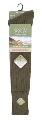 Mens Long Knee High Wool Military Action Army Style Socks for Boots