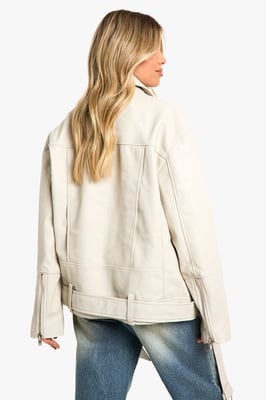 Super Oversized Belted Biker Jacket