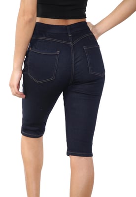 MYT Womens Magic Shaping High Waisted Denim Shorts Indigo