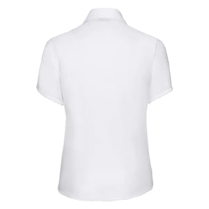Russell Collection Dames/Dames Ultimate Non-Iron Shirt met Korte Mouwen (Wit)