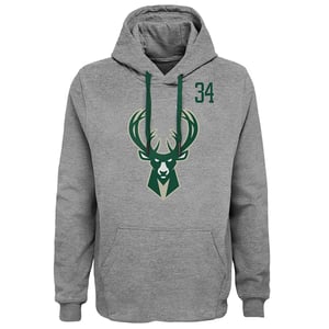 NBA Milwaukee Bucks 34 Giannis Antetokounmpo Mens Goat Hoodie