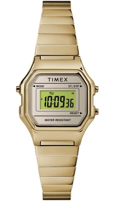 Timex Classic Digital Mini Women's Gold Watch TW2T48000