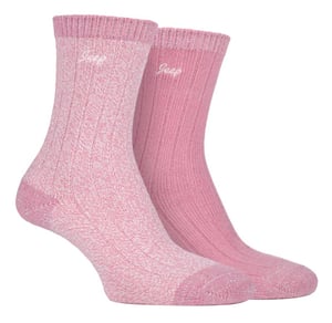 Jeep - 2 Pack Ladies Supersoft Hiking Boot Socks