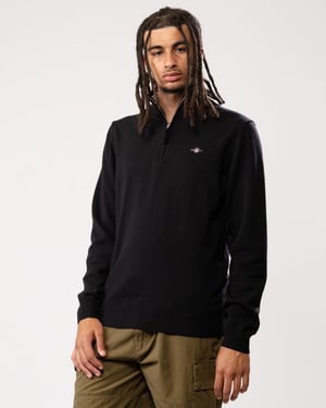 GANT Mens Superfine Lambswool Half Zip Cardigan