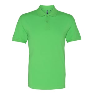 Asquith & Fox Mens Plain Short Sleeve Polo Shirt (Lime)