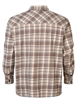 Petrol Industries - Heren Plus Size Geruit Overhemd Southeast - Bruin