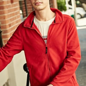 Regatta Mens Plain Micro Fleece Full Zip Jacket (Layer Lite) (Classic Red)