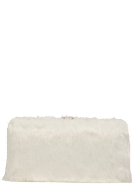 Faux Fur Clutch Bag & Chain