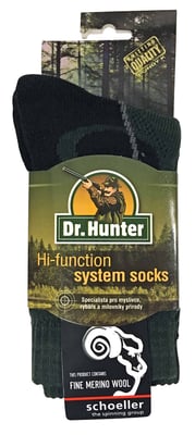 Dr Hunter - Mens Thick Warm Cushioned Padded Sole Merino Wool Thermal Hiking Socks