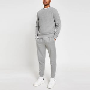 MYT Mens Crew Neck Tracksuit Grey
