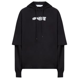 Off-White Carlos Type Double Tee Black Hoodie