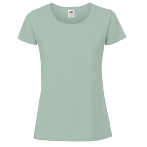Fruit Of The Loom Vrouwen / Dames Ringgesponnen Premium T-Shirt (Salie)