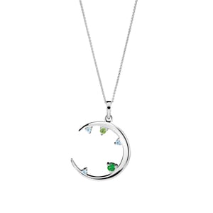 Orphelia 'Eline' Women's 925 Sterling Silver Set: Necklace + Earrings + Ring - Silver SET-7497