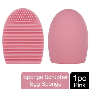 Envie Silicone Egg Sponge Scrubber Make-Up Brush Cleaner Pink