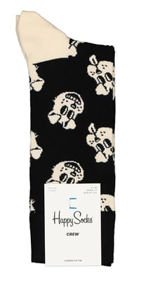 Happy Socks Novelty Colourful Bright Cotton Blend Dog Socks - Black