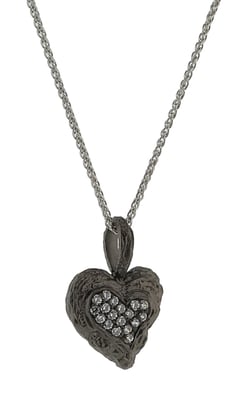 Orphelia 'Hazel' Women's 925 Sterling Silver Chain with Pendant - Black ZH-7082/2