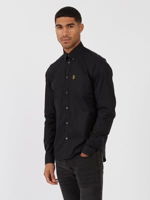 Luke 1977 Telford Tailored Fit Smart Shirt Black