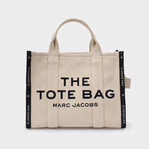 The Medium Size Tote Bag Jacquard - Marc Jacobs - Varm sand - Bomull